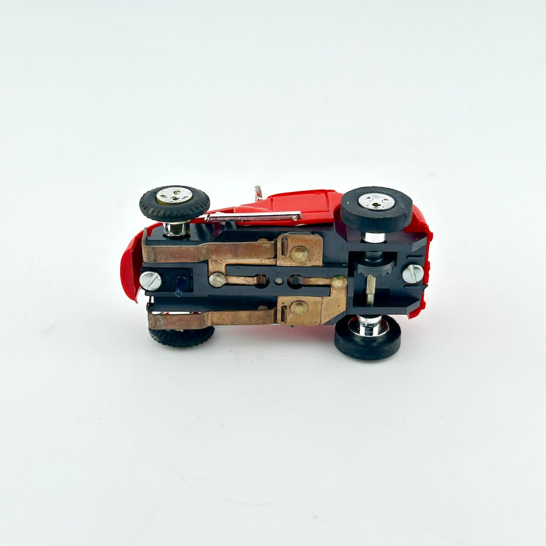Toy car model on a white background
