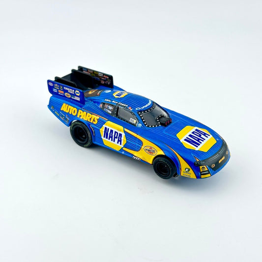 Model race car with NAPA Auto Parts branding on a white background