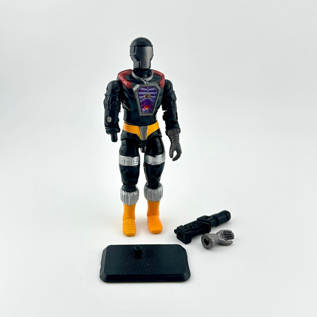 Action figure with accessories on a white background