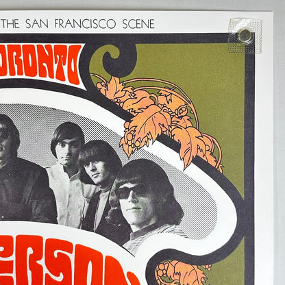 Top right corner of poster with magnet in corner. Poster shows no signs of damage or wear. 
