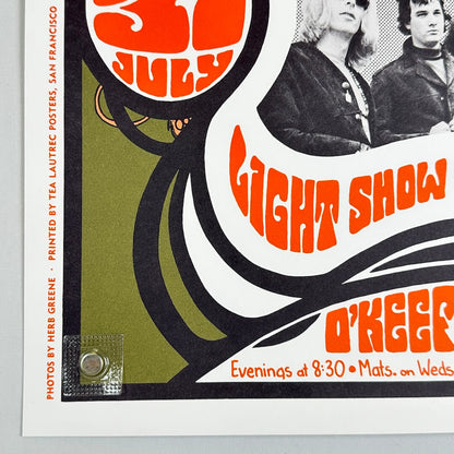 Bottom left corner of poster with no visible wear or damage. 