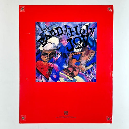 poster of record cover with abstract design and text on a red border