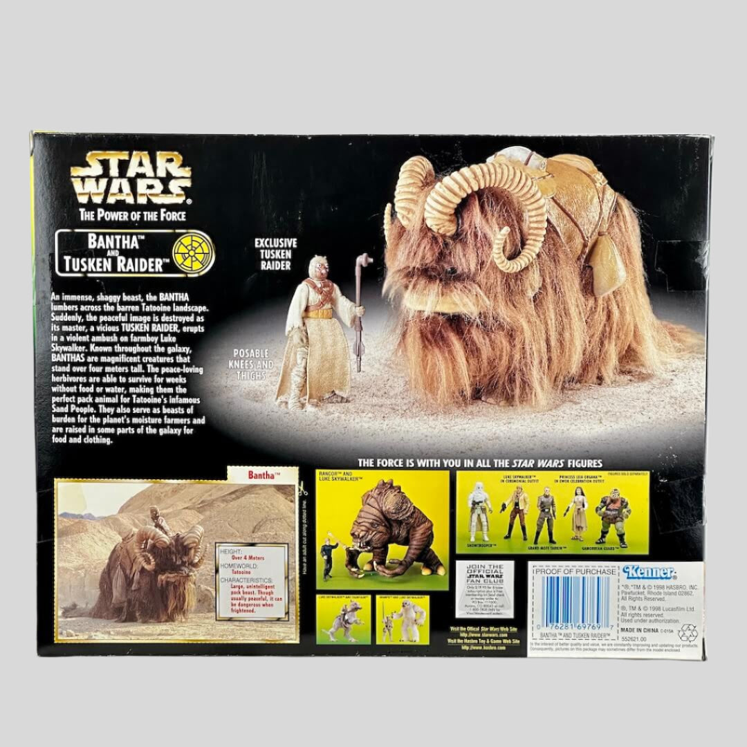Star Wars Banehtha Tusken Raider toy figure packaging with character and product details.
