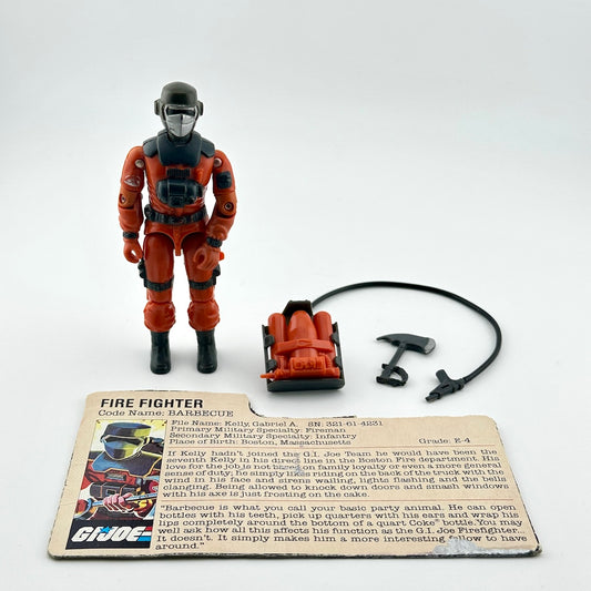 G.I. Joe action figure with character card against white background.