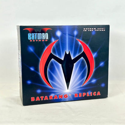A boxed Batman Beyond Batarang Replica product package standing upright against a plain light background.