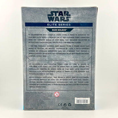Back of Star Wars Elite Series packaging showing product details in English and in French. 