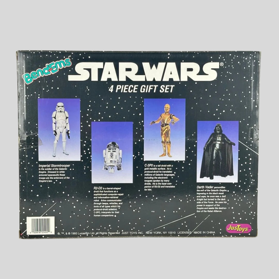Star Wars 4-piece gift set packaging with character images on a black background