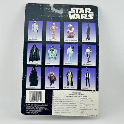 Star Wars action figure packaging with character images on a white background