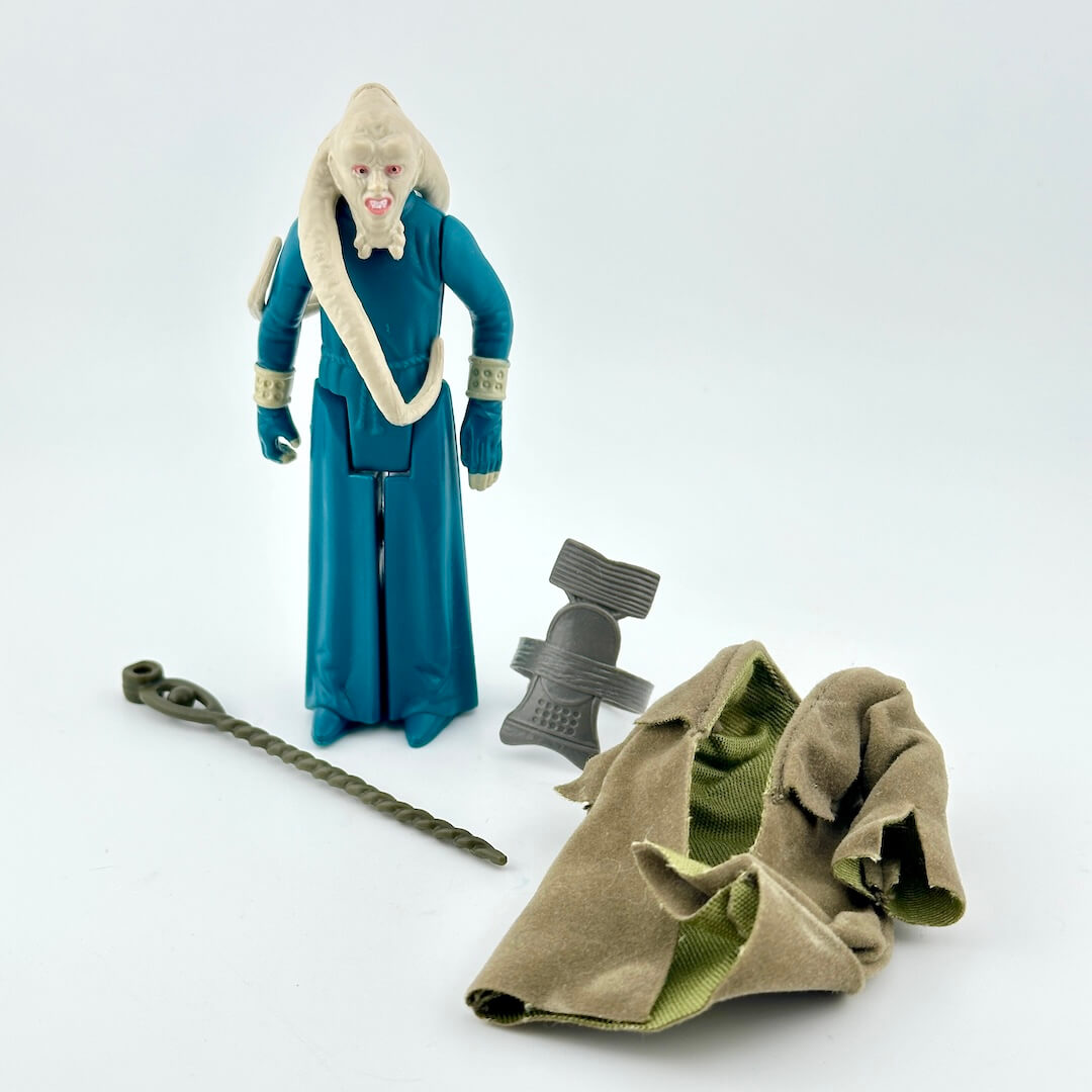 Toy figure with accessories on a white background