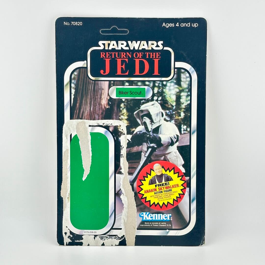 Vintage Star Wars action figure packaging with R2-D2 and C-3PO on a white background