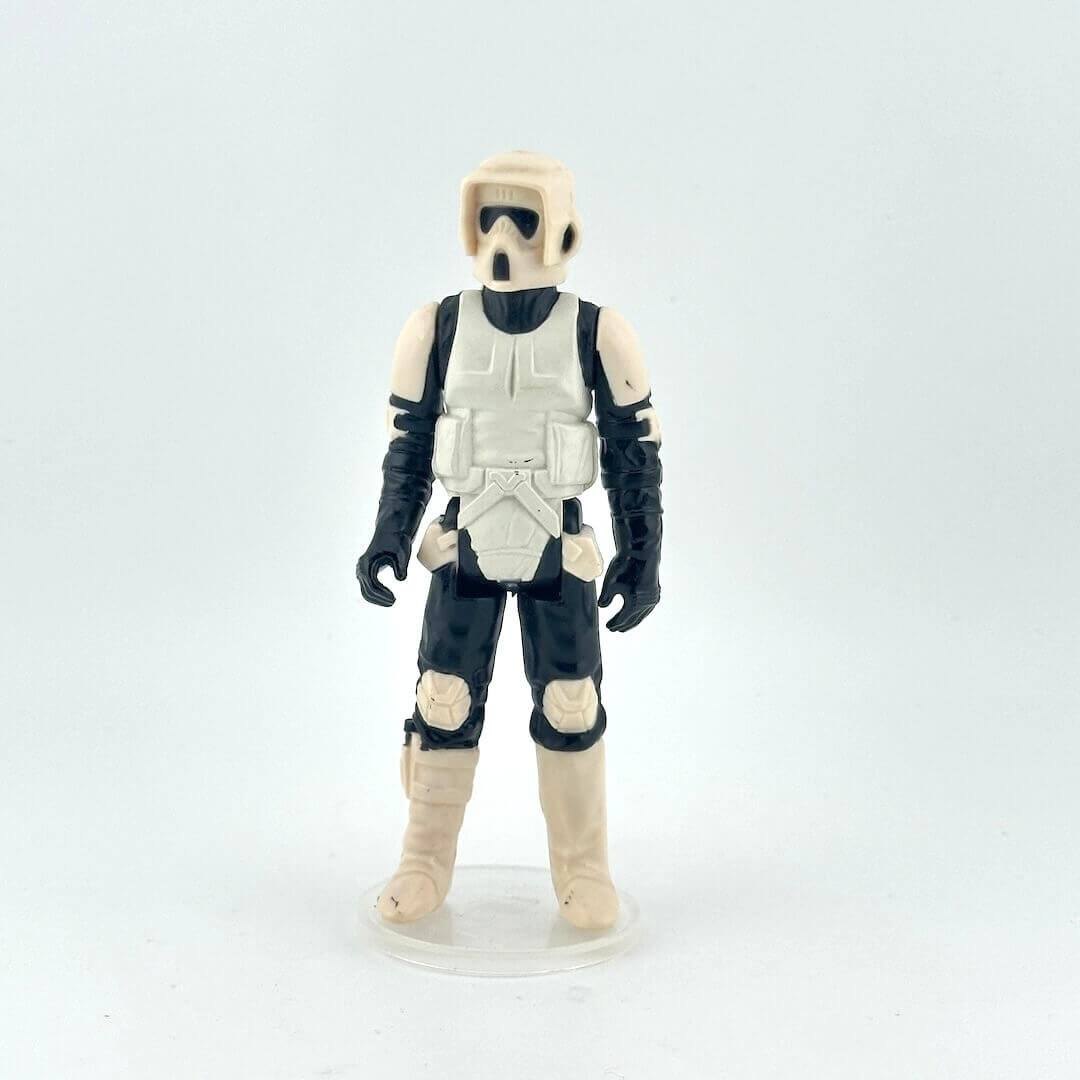 Star Wars stormtrooper action figure on a white background