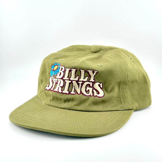 Green cap with 'Billy Strings' logo on a white background