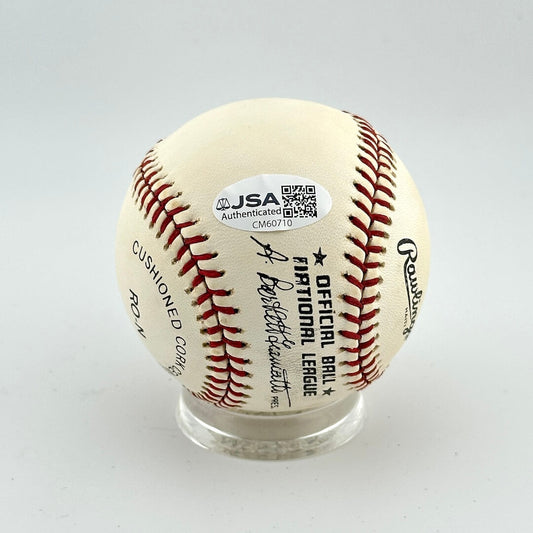 Baseball with U.S.A. Authentication label on a white background