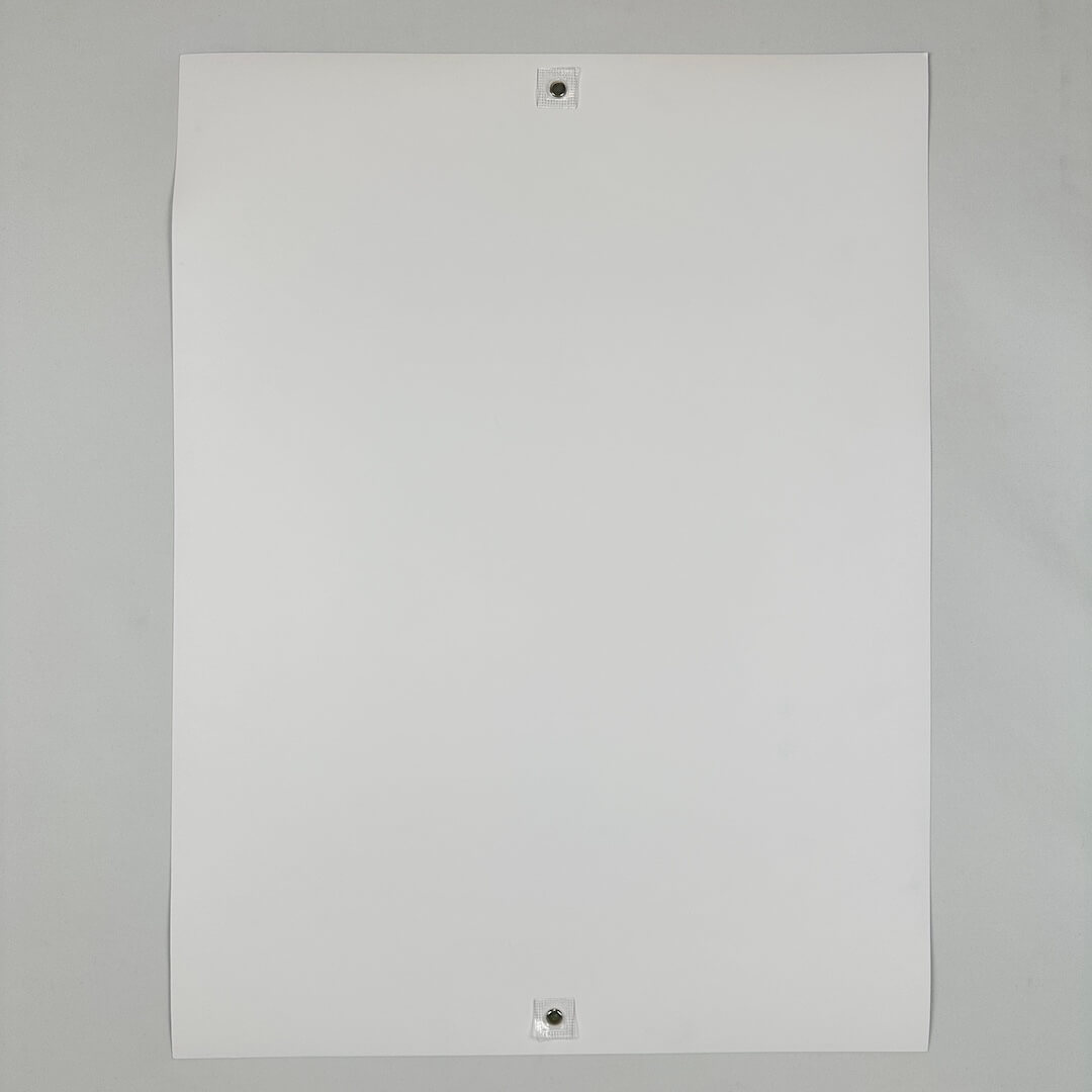 backside of poster showing no damage to face, no holes, and very good condition.