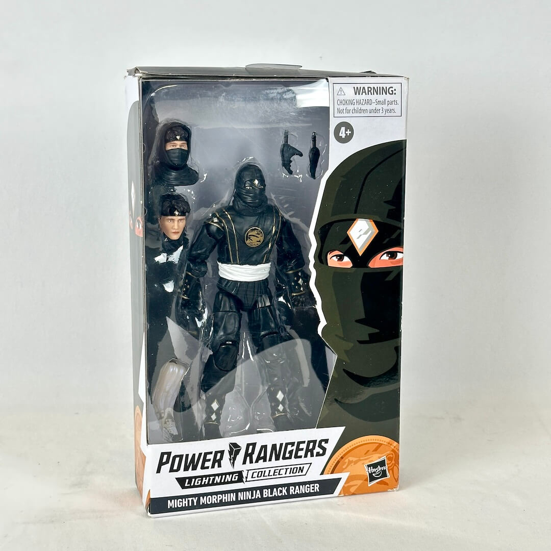 Hasbro Power Rangers Lightning Collection Mighty Morphin Ninja Black Ranger action figure in its original packaging.