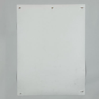 Back of poster showing no apparent damage besides some fingerprints by bottom right corner.