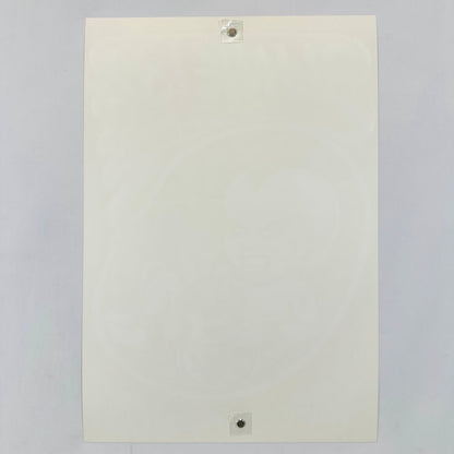 Backside of white poster to show zero damage and pristine condition against white background. 