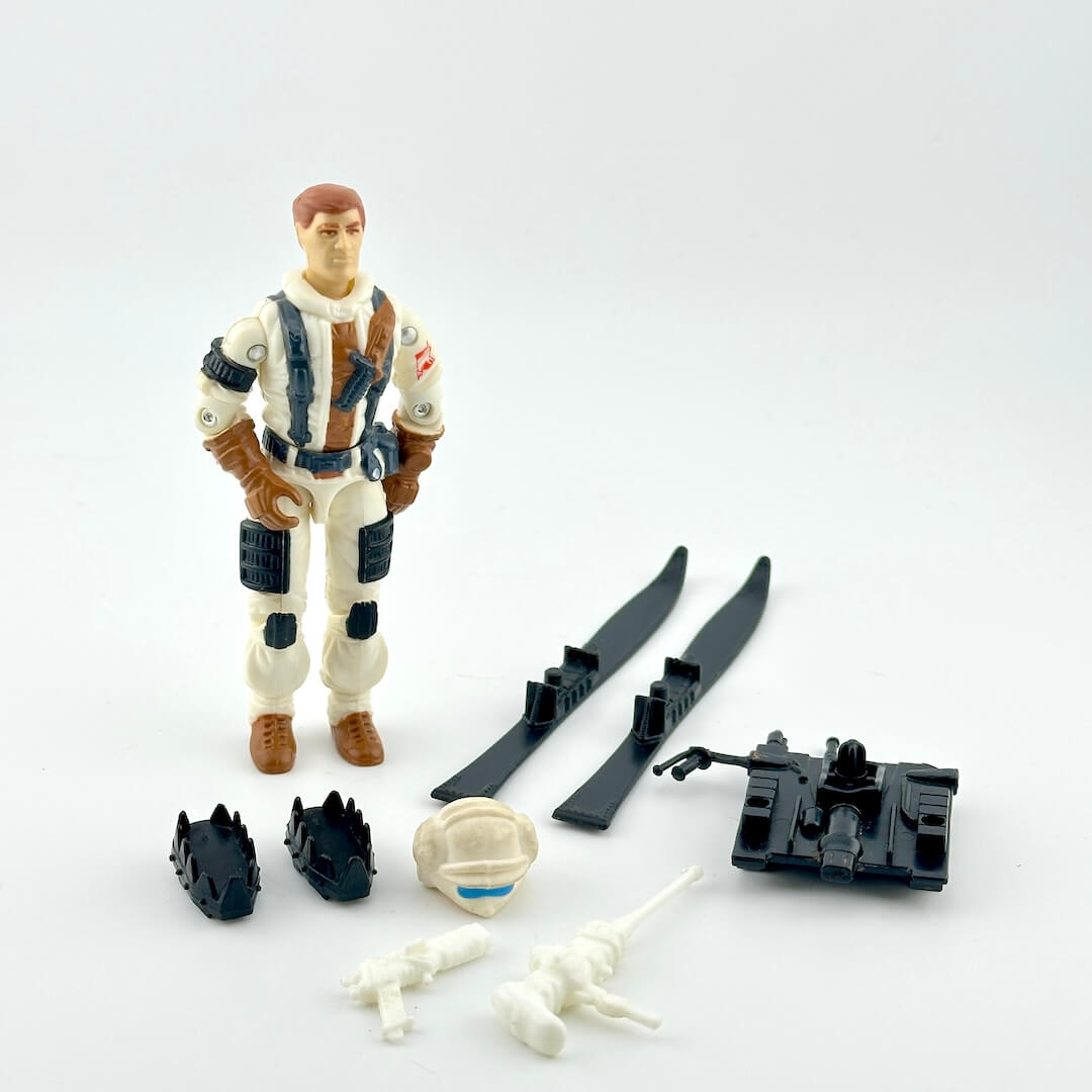 Toy figure with accessories on a white background