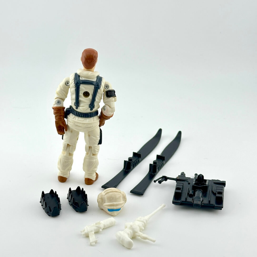 Toy figure with accessories on a white background