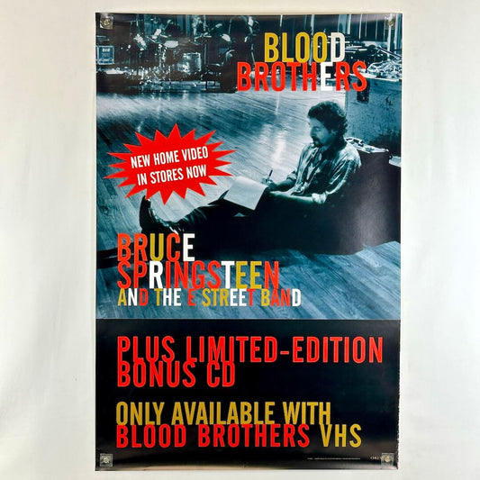 Promotional poster for 'Blood Brothers' featuring Bruce Springsteen and The E Street Band.