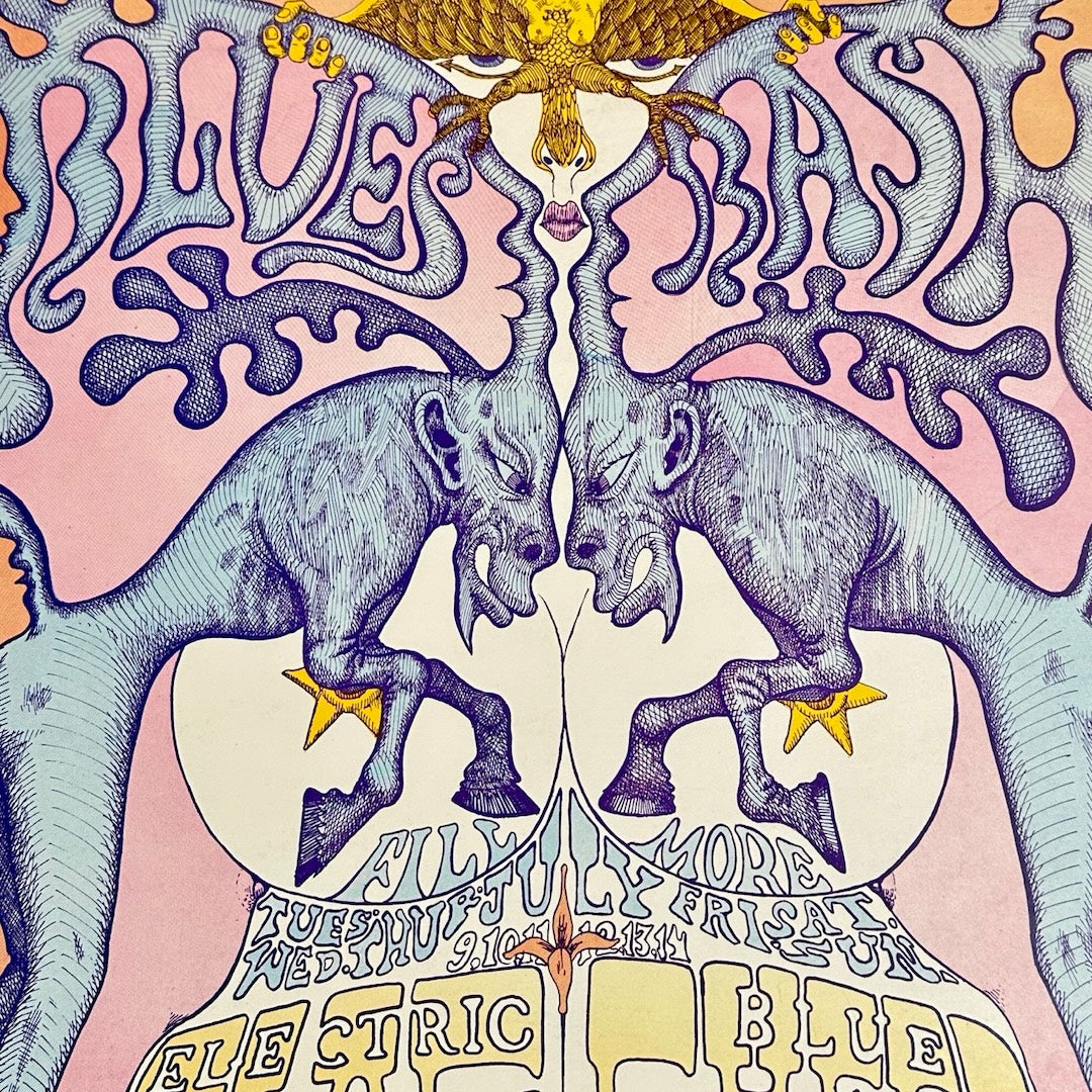 Blues Bash (1st Print) - 1968 - The Fillmore, CA - Poster by Lee Conklin