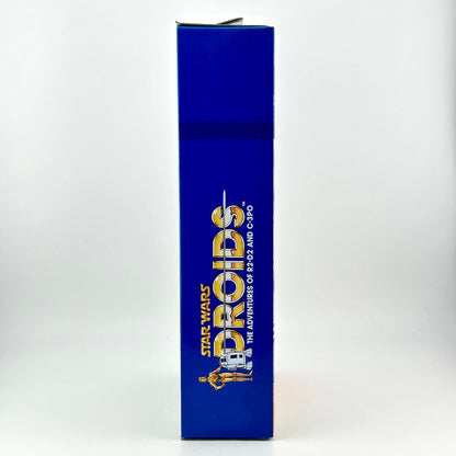 Side view of action figure packaging with Droids and Star Wars branding. 