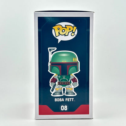 Funko Pop! Boba Fett figure packaging with Star Wars branding on a white background