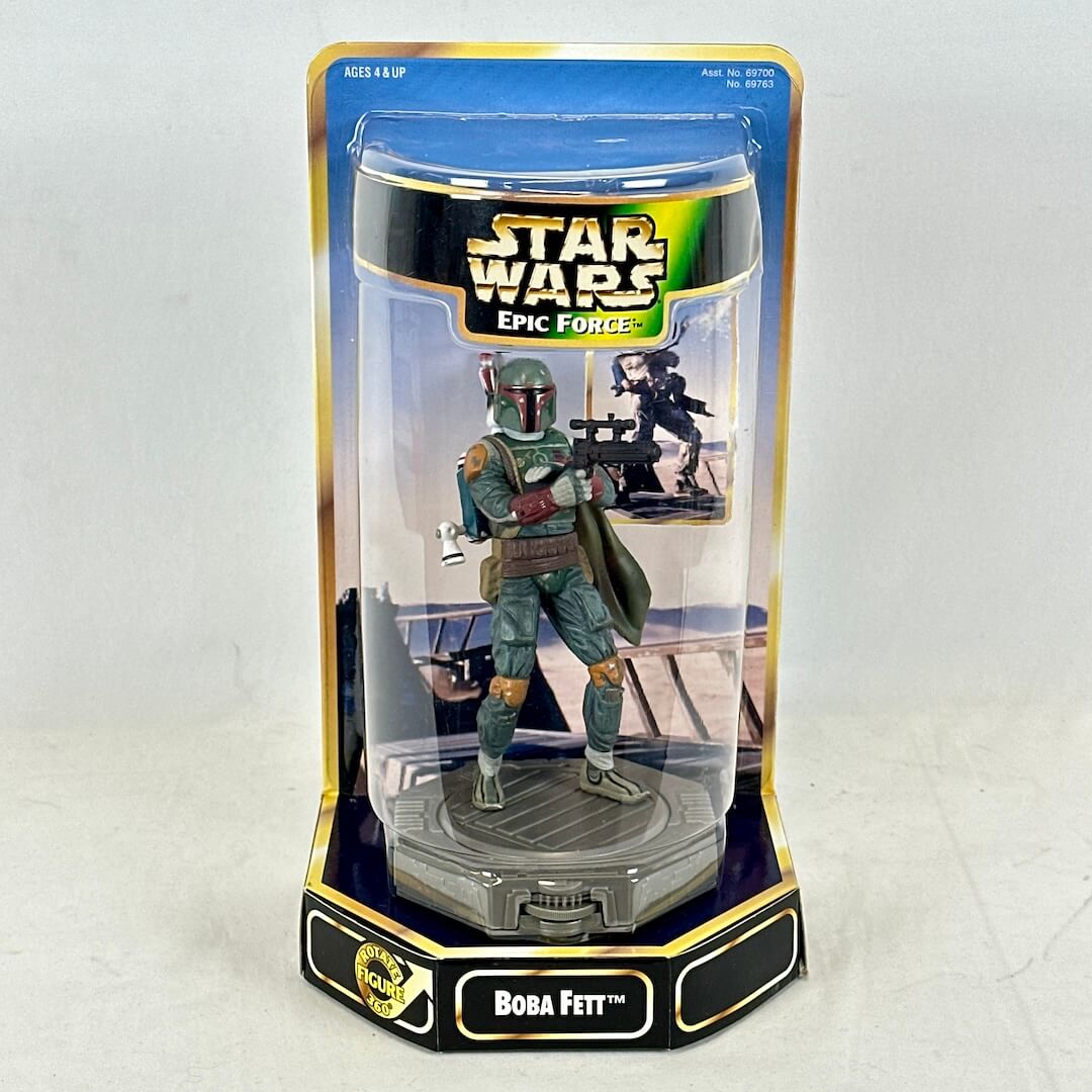 Star Wars Boba Fett action figure in packaging on a white background