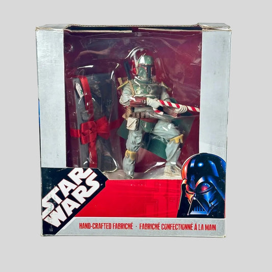 Star Wars Boba Fett hand-crafted ceramic figurine in its original window box packaging.