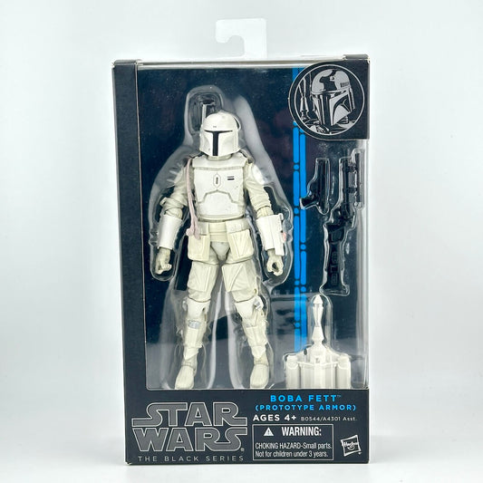 Star Wars action figure in its original window packaging featuring figure in all white armor with accessories. 