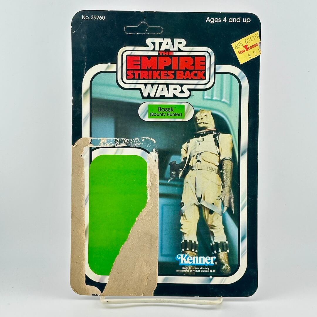 Action Figure Card Back Rectangular Bossk|1980|ESB|Star Wars Action Figure Card Back|Rockin Rudy's Attic