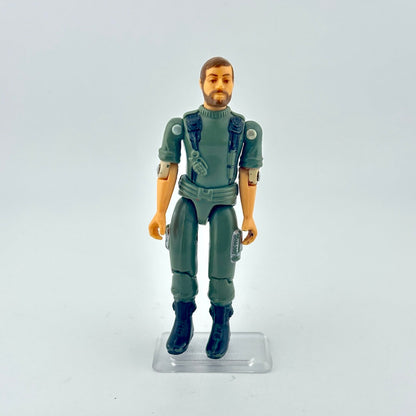 Action figure in green uniform on a white background