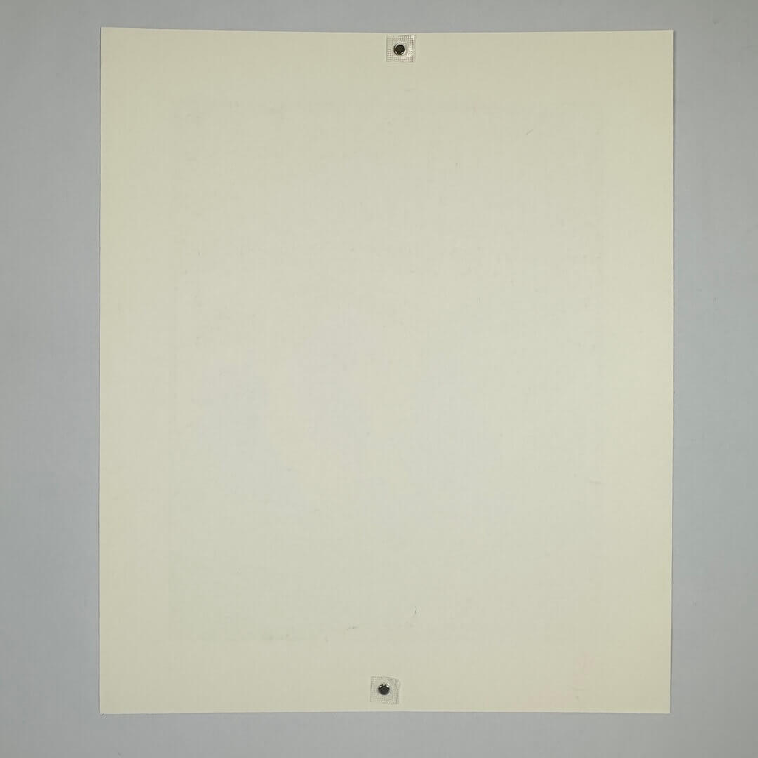 Backside of poster showing mint condition. 