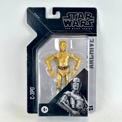 Star Wars The Black Series C-3PO action figure in its original window box packaging.
