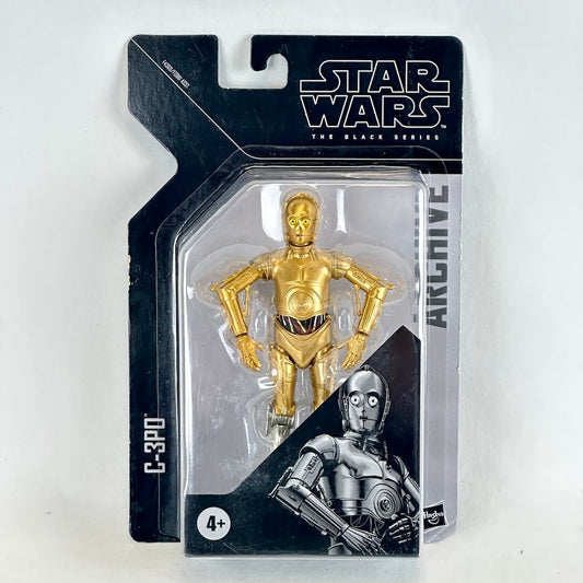 Star Wars The Black Series C-3PO action figure in its original window box packaging.