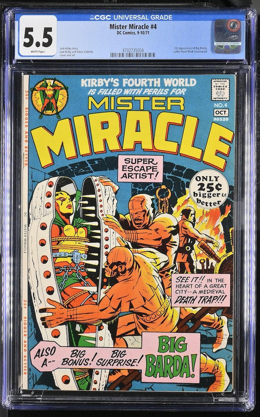 A graded comic book in a clear plastic protective slab. 