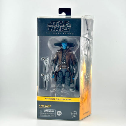 Star Wars Cad Bane action figure in its original window box packaging, featuring a blue-skinned character.