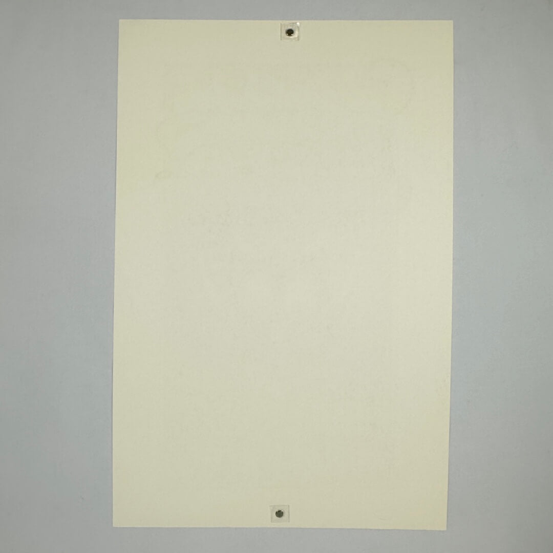 Backside of poster to show no damage. 