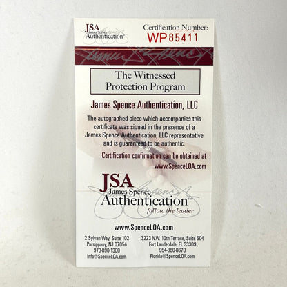 JSA witnessed protection program certificate of authenticity. 