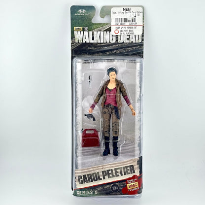 The Walking Dead Series 8 Carol Peletier action figure in its original blister packaging.