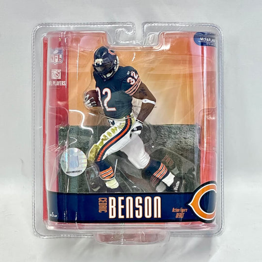 Action figure in packaging with 'Benson' branding on a white background
