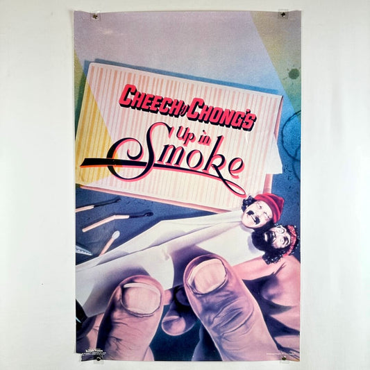 Poster of 'Cheech & Chong's Up in Smoke' with hands holding a joint.