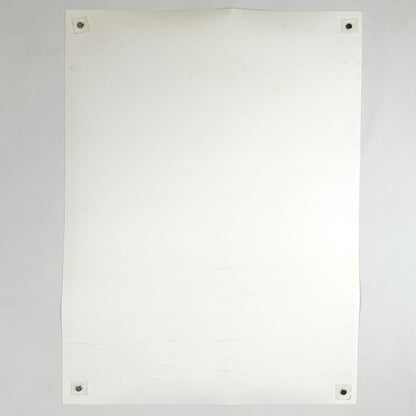Backside of poster to show overall good condition, creases at top and bottom visible. 