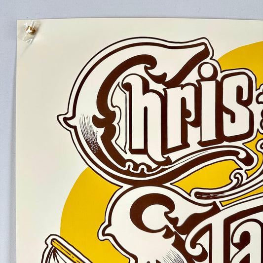 top left corner of poster showing clean edges and sharp corner.
