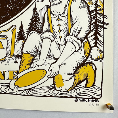 bottom right corner of poster showing clean edges and sharp corner. poster number visible.