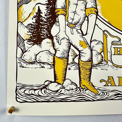bottom left corner of poster showing clean edges and sharp corner.