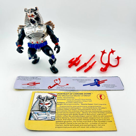 TMNT action figure with card back and accessories against white background. 