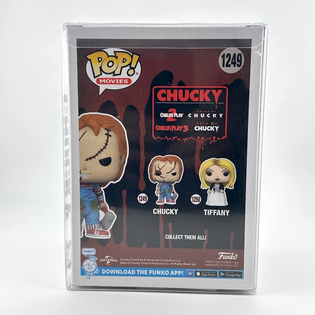 Funko Pop! Chucky figure packaging on a white background
