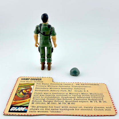 GI Joe action figure with character card and accessory against white background. 