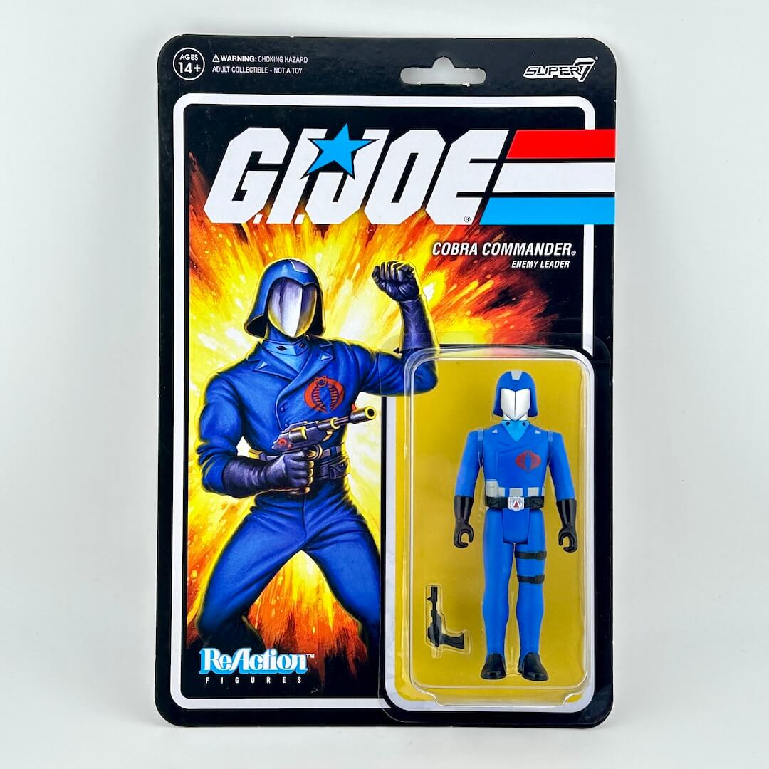 G.I. Joe action figure in packaging against light background. 
